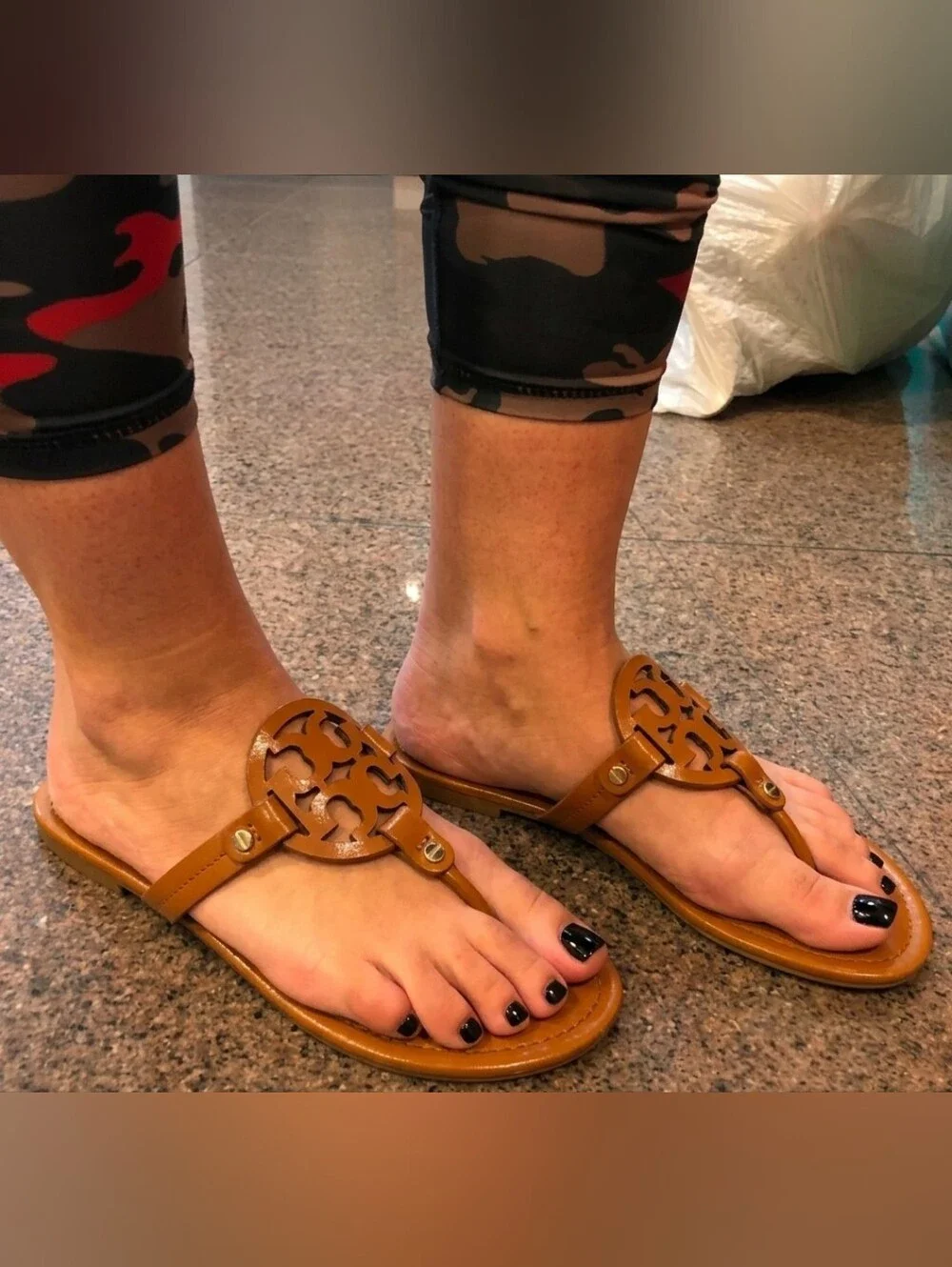 Tory Burch Miller Sandals Vintage Vachetta Size 10